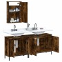 Set de muebles baño 3 pzas madera contrachapada roble ahumado von , Badezimmermöbel - Ref: Foro24-3214792, Preis: 161,16 €, R...