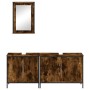 Set de muebles baño 3 pzas madera contrachapada roble ahumado von , Badezimmermöbel - Ref: Foro24-3214792, Preis: 161,16 €, R...