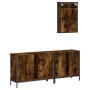 Set de muebles baño 3 pzas madera contrachapada roble ahumado von , Badezimmermöbel - Ref: Foro24-3214792, Preis: 161,16 €, R...