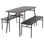 ProGarden Juego de mesa y banco de jardín de 3 piezas acero gris by , Garden sets - Ref: Foro24-447581, Price: 258,27 €, Disc...