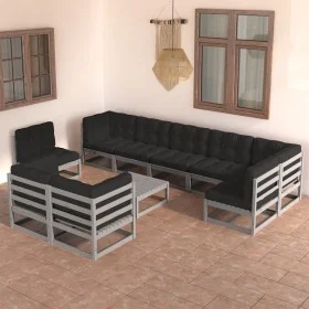 Garden furniture set 10 pieces and cushions solid pine wood by vidaXL, Garden sets - Ref: Foro24-3076731, Price: 874,27 €, Di...
