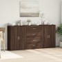 Aparadores 3 uds madera de ingeniería marrón roble 60x31x84 cm by , Sideboards - Ref: Foro24-3276580, Price: 229,71 €, Discou...