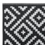 Alfombra de exterior ARAKIL blanco y negro 80x250 cm PP de , Protectores para exterior - Ref: Foro24-368575, Precio: 34,71 €,...