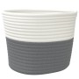 Cestas de almacenaje 2 uds algodón gris y blanco Ø24x18 cm de , Cestas - Ref: Foro24-358453, Precio: 23,41 €, Descuento: -5%%