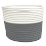Cestas de almacenaje 2 uds algodón gris y blanco Ø24x18 cm de , Cestas - Ref: Foro24-358453, Precio: 23,41 €, Descuento: -5%%