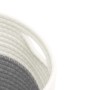 Cestas de almacenaje 2 uds algodón gris y blanco Ø24x18 cm de , Cestas - Ref: Foro24-358453, Precio: 23,41 €, Descuento: -5%%