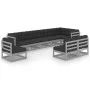 Gartenmöbel-Set 9-teilig und Kissen aus massivem Kiefernholz von vidaXL, Gartensets - Ref: Foro24-3076686, Preis: 898,17 €, R...
