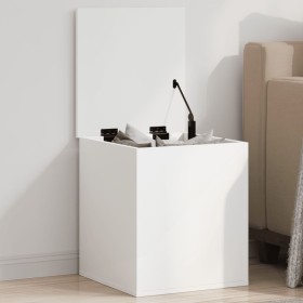 Caja de almacenaje madera de ingeniería blanca 40x42x46 cm de , Baúles de almacenamiento - Ref: Foro24-840646, Precio: 48,27 ...