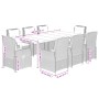 Set comedor de jardín 9 pzas con cojines ratán sintético beige by , Garden sets - Ref: Foro24-3263012, Price: 1,00 €, Discoun...