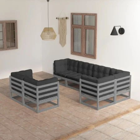 Garden furniture set 7 pieces and cushions solid pine wood by vidaXL, Garden sets - Ref: Foro24-3076696, Price: 625,65 €, Dis...
