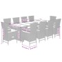 Set de comedor jardín 11 pzas con cojines ratán sintético negro by , Garden sets - Ref: Foro24-3277525, Price: 1,00 €, Discou...