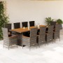 Set de comedor de jardín 11 pzas y cojines ratán sintético gris by , Garden sets - Ref: Foro24-3277550, Price: 1,00 €, Discou...