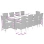 Set de comedor de jardín 11 pzas y cojines ratán sintético gris by , Garden sets - Ref: Foro24-3277559, Price: 1,00 €, Discou...