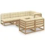Gartenmöbel 8 Stück und Kissen aus massivem Kiefernholz von vidaXL, Gartensets - Ref: Foro24-3076702, Preis: 819,41 €, Rabatt: %