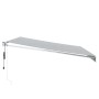 Toldo retráctil aluminio y tela gris antracita y blanco 4,5x3 m by , Awnings - Ref: Foro24-3216116, Price: 407,90 €, Discount: %