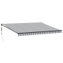 Toldo retráctil aluminio y tela gris antracita y blanco 4,5x3 m by , Awnings - Ref: Foro24-3216121, Price: 408,93 €, Discount: %