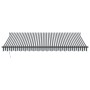 Toldo retráctil aluminio y tela gris antracita y blanco 4,5x3 m by , Awnings - Ref: Foro24-3216121, Price: 408,93 €, Discount: %