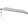 Toldo retráctil aluminio y tela gris antracita y blanco 4,5x3 m by , Awnings - Ref: Foro24-3216121, Price: 408,93 €, Discount: %