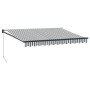 Toldo retráctil aluminio y tela antracita y blanco 3,5x2,5 m by , Awnings - Ref: Foro24-3216109, Price: 203,59 €, Discount: %