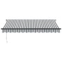 Toldo retráctil aluminio y tela antracita y blanco 3,5x2,5 m by , Awnings - Ref: Foro24-3216109, Price: 203,59 €, Discount: %