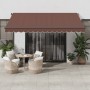Toldo retráctil automático con luces LED marrón 400x350 cm de , Toldos - Ref: Foro24-3215406, Precio: 811,22 €, Descuento: %