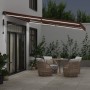 Toldo retráctil automático con luces LED marrón 400x350 cm de , Toldos - Ref: Foro24-3215406, Precio: 811,22 €, Descuento: %