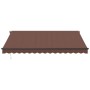 Toldo retráctil automático con luces LED marrón 400x350 cm de , Toldos - Ref: Foro24-3215406, Precio: 811,22 €, Descuento: %
