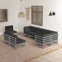 Garden furniture 8 pieces and cushions solid pine wood by vidaXL, Garden sets - Ref: Foro24-3076676, Price: 796,82 €, Discoun...
