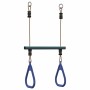 Barra trapecio con anillas de gimnasia niños acero azul y verde von , Zubehör für Schaukeln und Spielgeräte - Ref: Foro24-400...