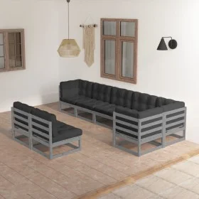 Gartenmöbel 8 Stück und Kissen aus massivem Kiefernholz von vidaXL, Gartensets - Ref: Foro24-3076666, Preis: 796,62 €, Rabatt: %