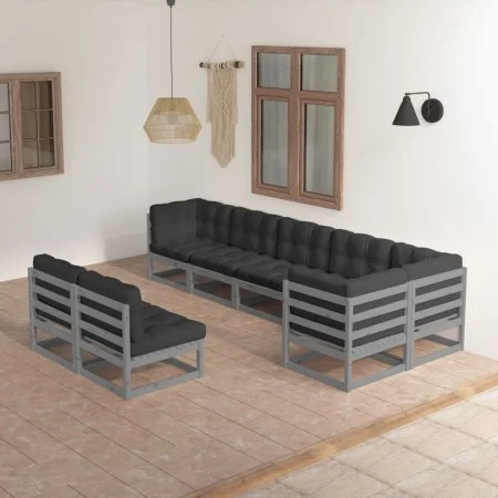 Gartenmöbel 8 Stück und Kissen aus massivem Kiefernholz von vidaXL, Gartensets - Ref: Foro24-3076666, Preis: 783,66 €, Rabatt: %