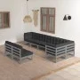 Gartenmöbel 8 Stück und Kissen aus massivem Kiefernholz von vidaXL, Gartensets - Ref: Foro24-3076666, Preis: 783,66 €, Rabatt: %