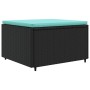 Juego de jardín con cojines 4 piezas ratán sintético negro by , Garden sets - Ref: Foro24-3308052, Price: 258,43 €, Discount: %