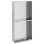 Hornacina ducha acero inoxidable plateado cepillado 32x62x9 cm von , Duschwände und Duschwände - Ref: Foro24-4005132, Preis: ...