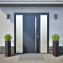 Jardineras triangulares 2 uds acero negro 30x26x75 cm von , Töpfe und Pflanzgefäße - Ref: Foro24-851144, Preis: 77,97 €, Raba...