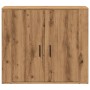 Aparador madera de ingeniería roble artesanal 80x33x70 cm by , Sideboards - Ref: Foro24-857074, Price: 74,64 €, Discount: %