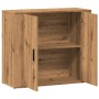 Aparador madera de ingeniería roble artesanal 80x33x70 cm by , Sideboards - Ref: Foro24-857074, Price: 74,64 €, Discount: %