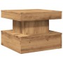 Mesa de centro con luces LED roble artisian 50x50x40 cm de , Mesas de centro - Ref: Foro24-857713, Precio: 68,14 €, Descuento: %