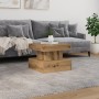 Mesa de centro con luces LED roble artisian 50x50x40 cm de , Mesas de centro - Ref: Foro24-857713, Precio: 68,14 €, Descuento: %