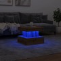 Mesa de centro con luces LED roble artisian 50x50x40 cm de , Mesas de centro - Ref: Foro24-857713, Precio: 68,14 €, Descuento: %