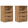 Mesitas noche 2 uds madera ingeniería roble artisan 40x36x65 cm by , Nightstands - Ref: Foro24-856847, Price: 132,91 €, Disco...