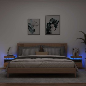 Mesitas de noche con luces LED 2 uds roble artisan 40x39x48,5cm von , Nachttische - Ref: Foro24-857661, Preis: 130,01 €, Raba...