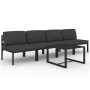 Set muebles de jardín 5 pzas y cojines aluminio gris antracita by , Garden sets - Ref: Foro24-3107786, Price: 853,57 €, Disco...