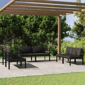 Set muebles de jardín 6 pzas y cojines aluminio gris antracita von , Gartensets - Ref: Foro24-3107802, Preis: 1,00 €, Rabatt: %