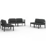Set muebles de jardín 6 pzas y cojines aluminio gris antracita by , Garden sets - Ref: Foro24-3107802, Price: 1,00 €, Discoun...