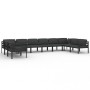 Set muebles de jardín 10 pzas y cojines aluminio gris antracita von , Gartensets - Ref: Foro24-3107816, Preis: 1,00 €, Rabatt: %