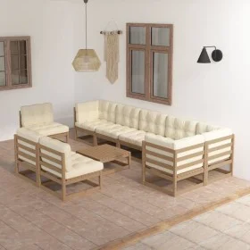 Garden furniture set 10 pieces and cushions solid pine wood by vidaXL, Garden sets - Ref: Foro24-3076692, Price: 973,84 €, Di...