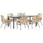 Juego de comedor de jardín 7 pzas con cojines ratán PE marrón von , Gartensets - Ref: Foro24-3334574, Preis: 580,99 €, Rabatt...