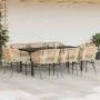 Juego comedor jardín 9 pzas cojines ratán sintético marrón by , Garden sets - Ref: Foro24-3334624, Price: 783,26 €, Discount: %