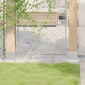 Bases para postes cuadradas 4 uds. Plata 141x141 mm de , Postes de cerca - Ref: Foro24-42000016, Precio: 34,36 €, Descuento: %